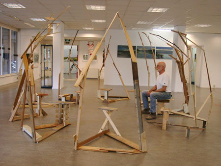 Dome like 9 piece Sculpture by Sen McGlinn and Sonja van Kerkhoff