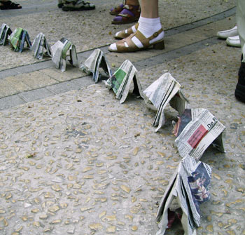 Performance on the street by Sonja van Kerkhoff