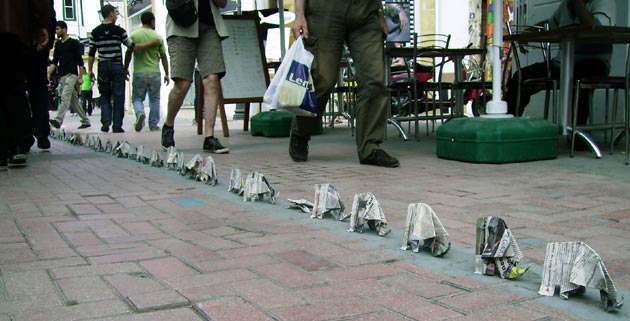 Performance on the street by Sonja van Kerkhoff