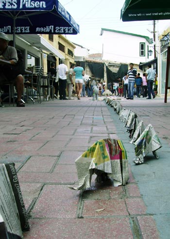 Performance on the street by Sonja van Kerkhoff