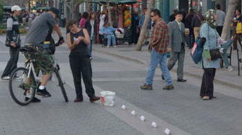 Performance on the street by Sonja van Kerkhoff