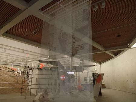 view from entrance in Museum Beelden aan Zee